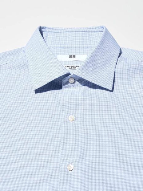 Рубашка в клетку UNIQLO 1162799497 (Голубой 3XL)