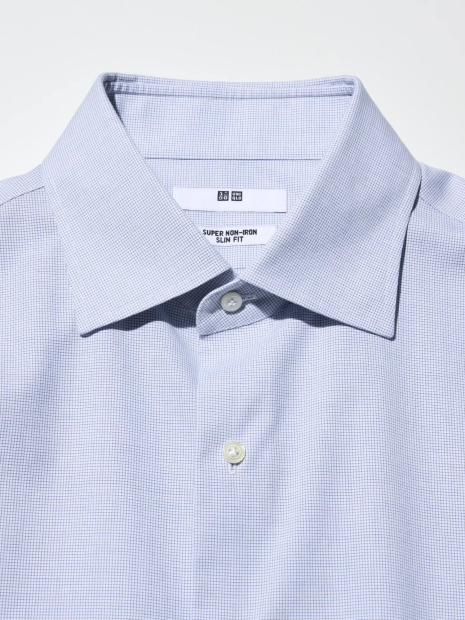 Рубашка в клетку UNIQLO 1162799497 (Голубой 3XL)