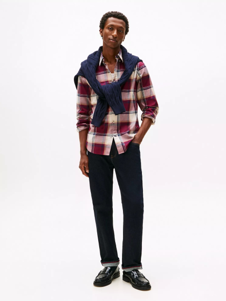 Мужская рубашка Tommy Hilfiger 1163328553 (Бордовый XXL)