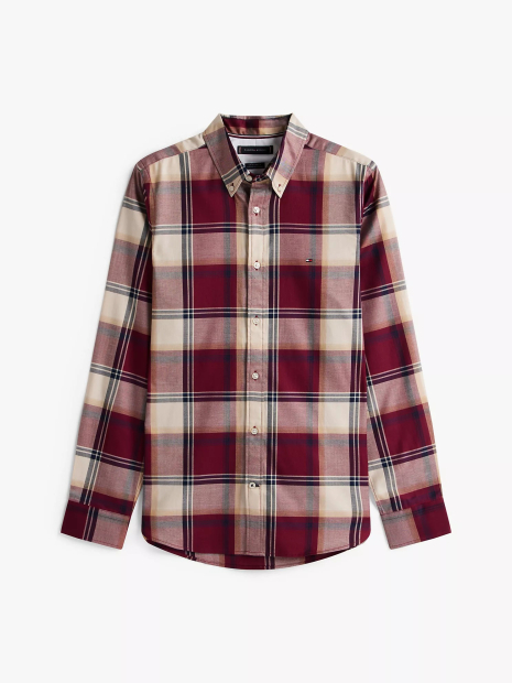 Мужская рубашка Tommy Hilfiger 1163328553 (Бордовый XXL)