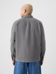 Мужская рубашка GAP из вафельной ткани 1159839424 (Серый M)