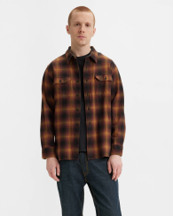 Мужская рубашка Levi's с принтом 1159840438 (Коричневый L)