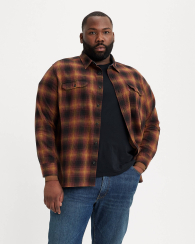 Чоловіча сорочка Levi's з принтом 1159840438 (Коричневий L)