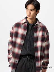 Фланелевая рубашка в клетку UNIQLO 1159842730 (Красный XL)
