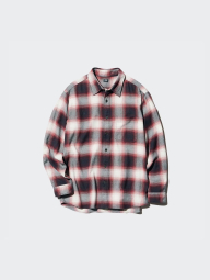 Фланелевая рубашка в клетку UNIQLO 1159842730 (Красный XL)