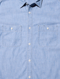 Рубашка из шамбре UNIQLO 1159843104 (Голубой 3XL)