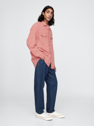 Мужская джинсовая рубашка GAP 1159845493 (Розовый M)