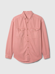 Мужская джинсовая рубашка GAP 1159845493 (Розовый M)