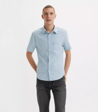 Мужская рубашка Levi's с коротким рукавом 1159846884 (Голубой XXL)