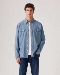 Чоловіча сорочка Levi's на гудзиках 1159847382 (Синій S)