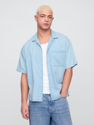 Мужская джинсовая рубашка GAP 1159848054 (Голубой M)