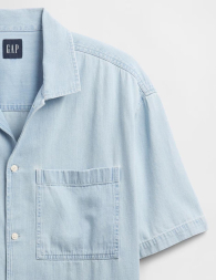 Мужская джинсовая рубашка GAP 1159848054 (Голубой M)