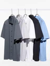 Рубашка с коротким рукавом AIRism UNIQLO 1159849088 (Серый XL)