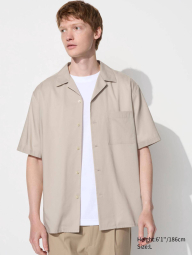 Рубашка с коротким рукавом UNIQLO 1159849990 (Бежевый XXL)