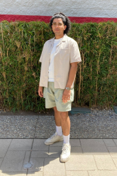 Рубашка с коротким рукавом UNIQLO 1159849990 (Бежевый XXL)