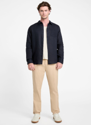 Мужская льняная рубашка Guess 1159849997 (Синий M)