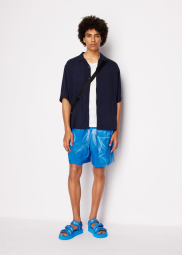 Чоловічі сорочки Armani Exchange з коротким рукавом 1159850848 (Синій M)