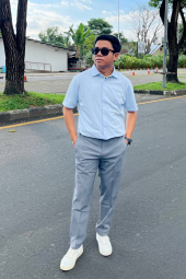 Сорочка з коротким рукавом AIRism UNIQLO 1159852281 (Блакитний 3XL)