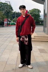 Фланелева сорочка в клітину UNIQLO 1159852993 (Червоний L)