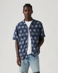 Рубашка с коротким рукавом Levi's с принтом 1159853218 (Синий L)