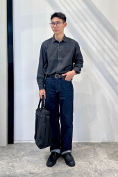 Джинсова сорочка UNIQLO 1159853407 (Чорний XL)