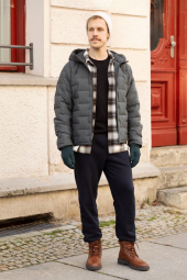 Фланелевая рубашка UNIQLO and JW ANDERSON в клетку 1159853502 (Серый XXL)