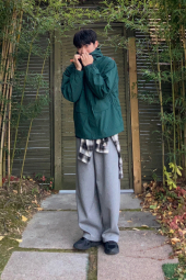 Фланелевая рубашка UNIQLO and JW ANDERSON в клетку 1159853502 (Серый XXL)