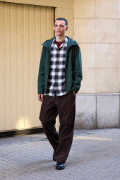 Фланелевая рубашка UNIQLO and JW ANDERSON в клетку 1159853502 (Серый XXL)