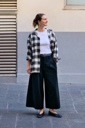 Фланелевая рубашка UNIQLO and JW ANDERSON в клетку 1159853502 (Серый XXL)