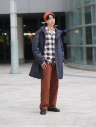 Фланелевая рубашка UNIQLO and JW ANDERSON в клетку 1159853502 (Серый XXL)