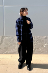 Фланелева сорочка в клітину UNIQLO 1159853509 (Синій M)