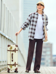 Фланелевая рубашка в клетку UNIQLO 1159853762 (Голубой 3XL)