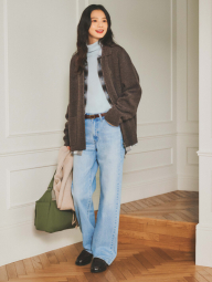 Фланелевая рубашка в клетку UNIQLO 1159853762 (Голубой 3XL)