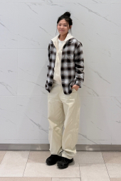 Фланелевая рубашка в клетку UNIQLO 1159853762 (Голубой 3XL)