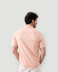 Чоловіча сорочка Banana Republic з коротким рукавом 1159854205 (Помаранчевий M)