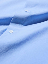 Рубашка оверсайз UNIQLO из плотной ткани 1159855690 (Голубой L)