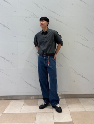 Рубашка оверсайз UNIQLO из плотной ткани 1159855692 (Зеленый XL)