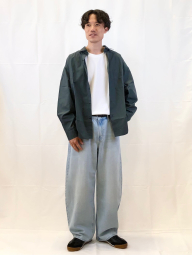 Рубашка оверсайз UNIQLO из плотной ткани 1159855692 (Зеленый XL)