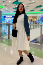 Рубашка оверсайз UNIQLO из плотной ткани 1159855692 (Зеленый XL)