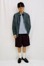 Рубашка оверсайз UNIQLO из плотной ткани 1159855692 (Зеленый XL)