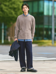 Джинсовая рубашка на пуговицах UNIQLO 1159855874 (Синий M)