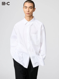 Рубашка оверсайз UNIQLO из плотной ткани 1159855962 (Белый XXL)