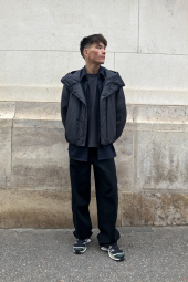 Рубашка оверсайз из твила UNIQLO 1159855992 (Синий M)