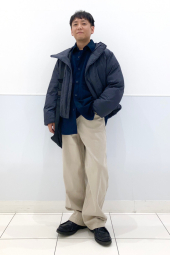 Рубашка оверсайз из твила UNIQLO 1159855992 (Синий M)