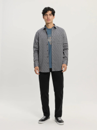 Сорочка з принтом Guess на гудзиках 1159856938 (Сірий M)