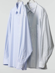 Сорочка в смужку UNIQLO оверсайз 1159857029 (Зелений L)