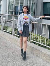 Сорочка в смужку UNIQLO оверсайз 1159857029 (Зелений L)