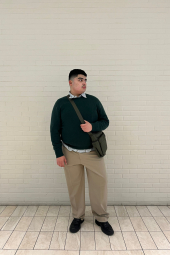 Сорочка в смужку UNIQLO оверсайз 1159857029 (Зелений L)