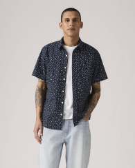 Рубашка с коротким рукавом Levi's с принтом 1159857169 (Синий L)