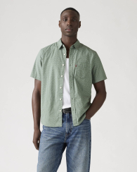 Рубашка с коротким рукавом Levi's с принтом 1159857173 (Зеленый XL)